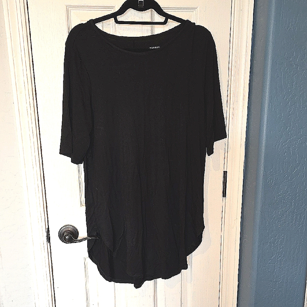 Torrid Black Half Sleeve Tunic 2